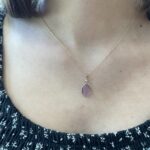 Yellow Gold Amethyst Briolette Necklace