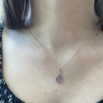 Yellow Gold Amethyst Briolette Necklace