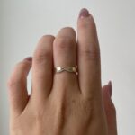 Yellow Gold Diamond Chevron Band