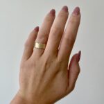 Estate: Yellow Gold Brushed Scallop Band