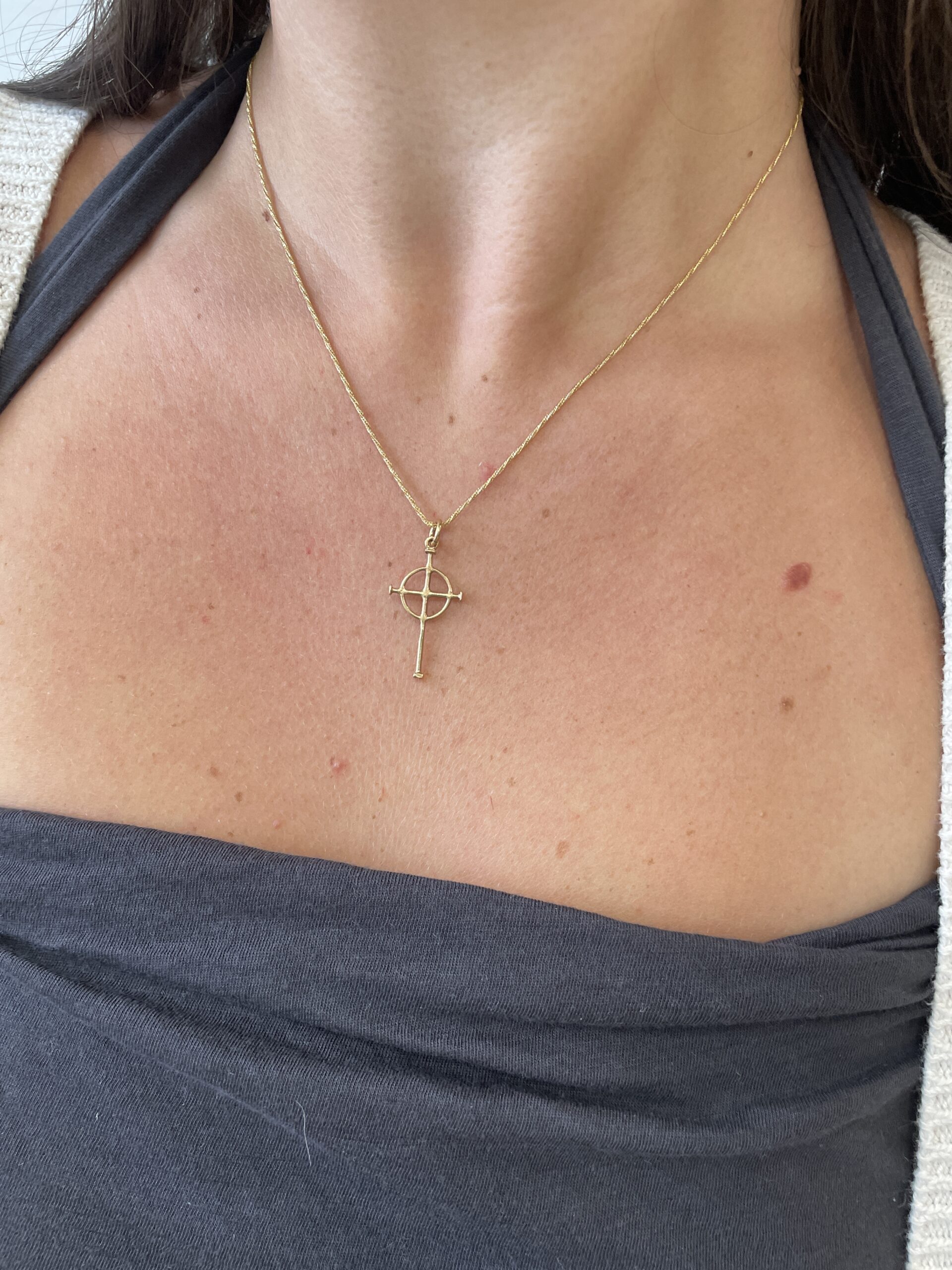 Estate: Yellow Gold Celtic Cross Necklace