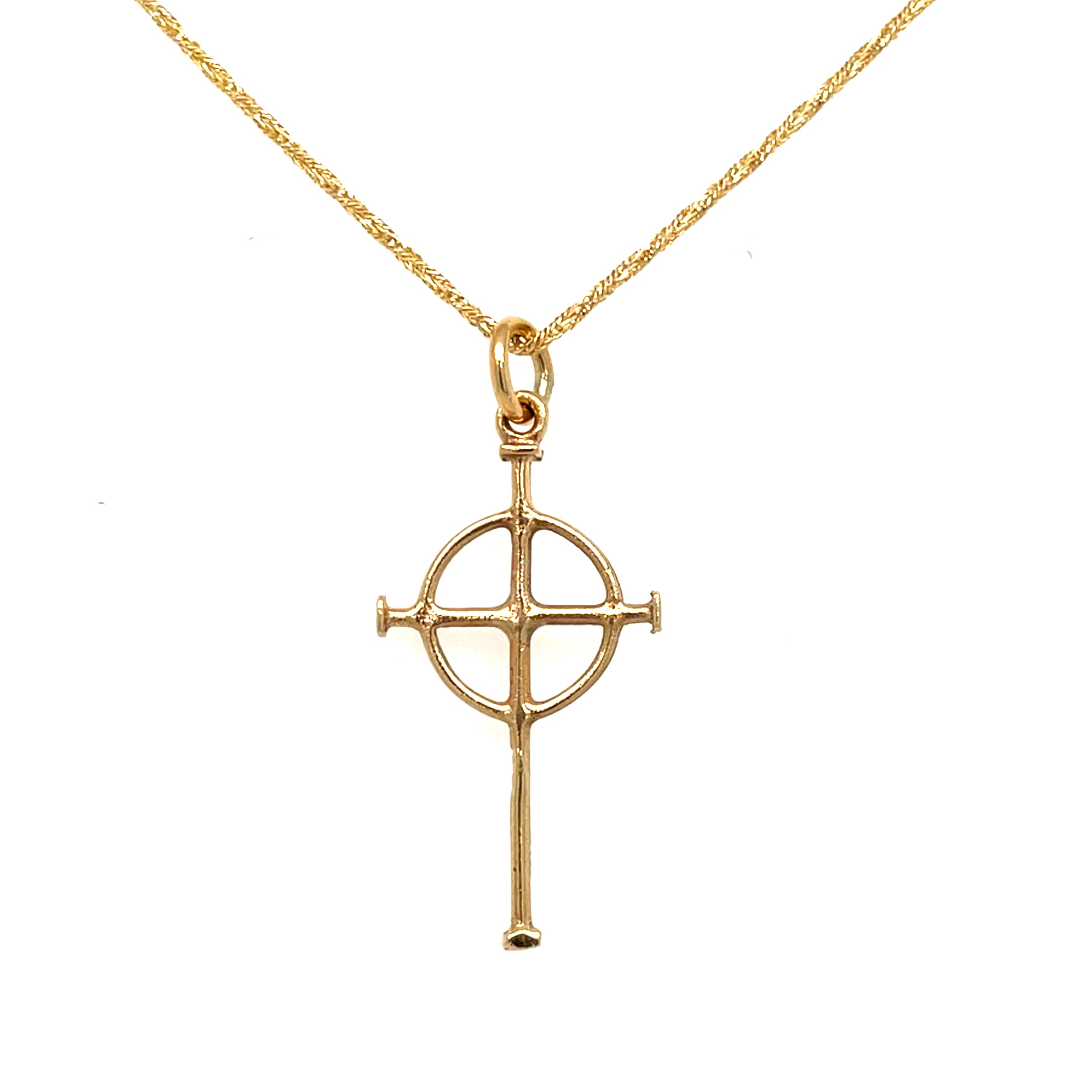 Estate: Yellow Gold Celtic Cross Necklace