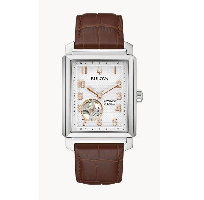 Men's Bulova Sutton Watch with Brown Leather Strap