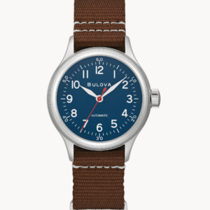 Men's Bulova A-11 Hack Watch with Blue Dial & Nylon Strap
