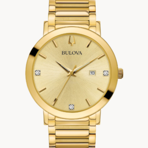 Men's Bulova Gold-Toned Futuro Watch with Diamond Accents