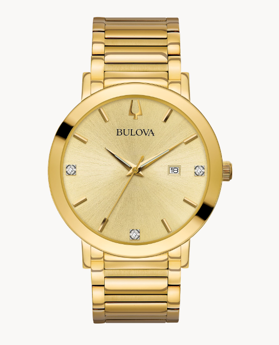 Men's Bulova Gold-Toned Futuro Watch with Diamond Accents