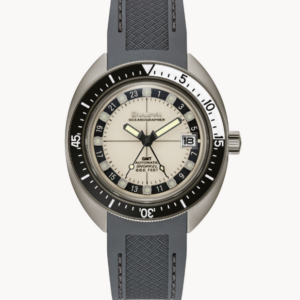 Men's Bulova Oceanographer GMT Watch with Gray Silicone Strap