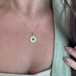 Yellow Gold Black Diamond Pendant Necklace