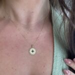 Yellow Gold Black Diamond Pendant Necklace