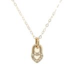 Yellow Gold Heart Pendant Necklace with Diamonds