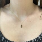 Yellow Gold Pendant Necklace with Diamond Accent