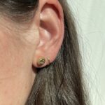 Yellow Gold Citrine Stud Earrings