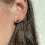 Yellow Gold Citrine Stud Earrings