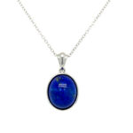 Sterling Silver Lapis Pendant Necklace