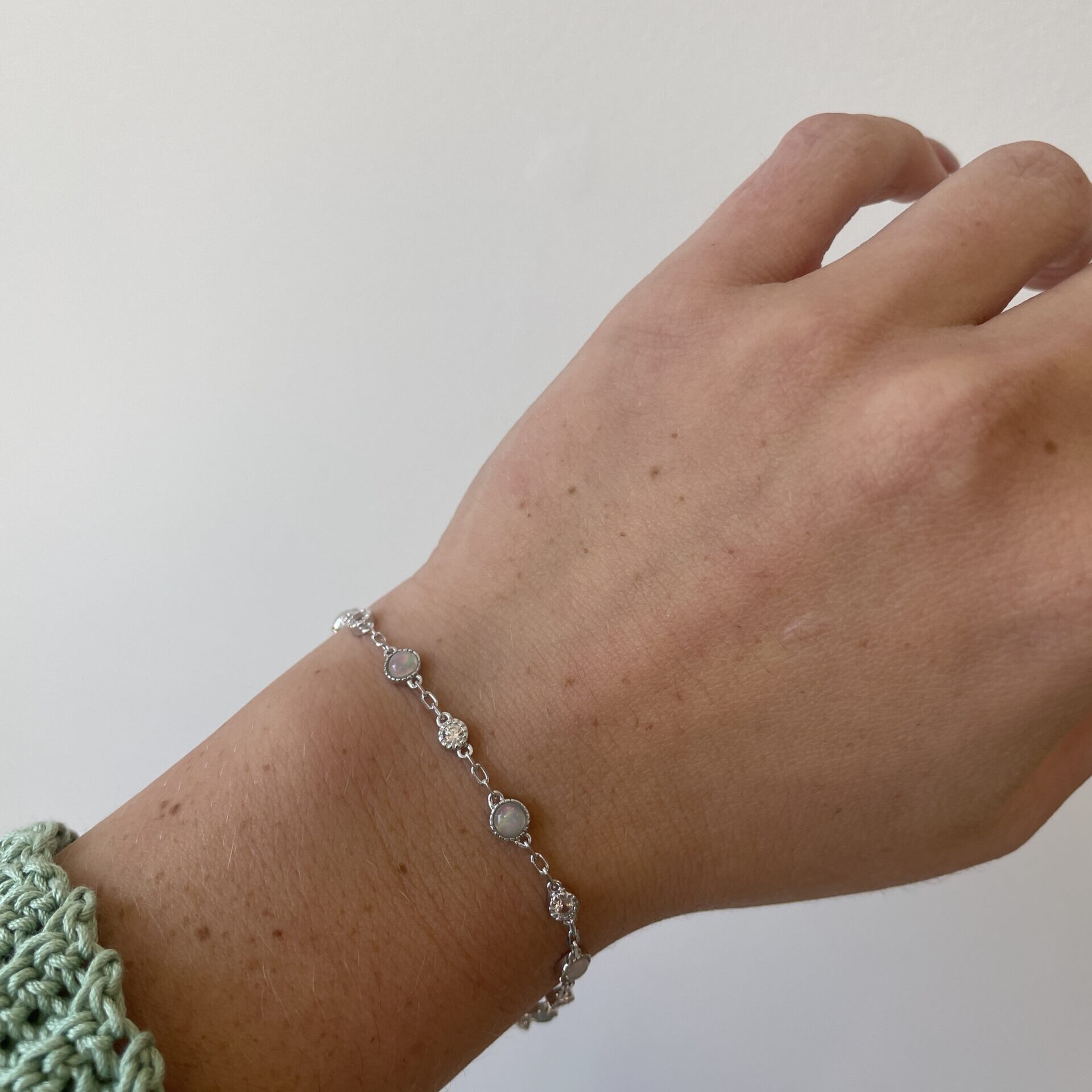 Sterling Silver Ethiopian Opal Bracelet