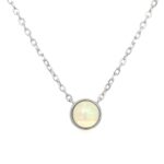 Sterling Silver Opal Necklace