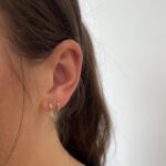 Sterling Silver Peridot Hoop Earrings
