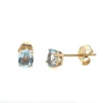 Yellow Gold Aquamarine Earrings