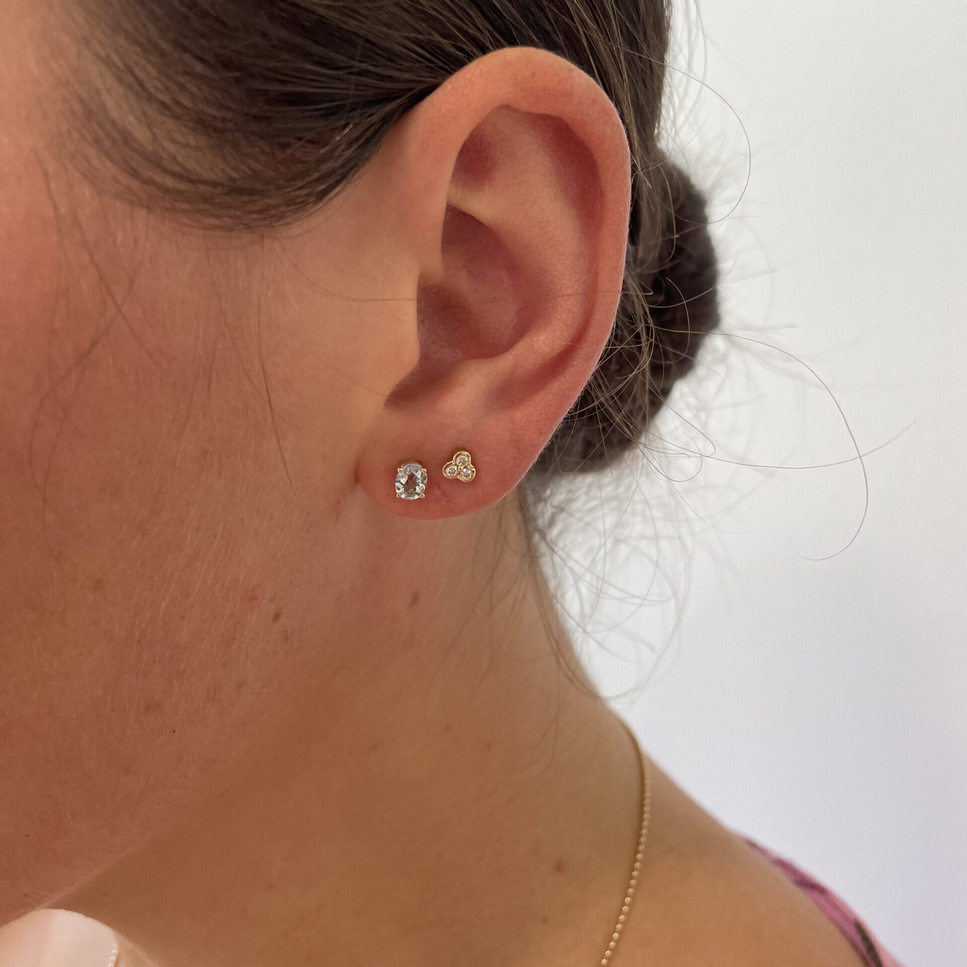 Yellow Gold Aquamarine Earrings