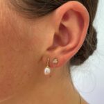 Yellow Gold Bezel-Set Diamond Stud Earrings