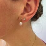Yellow Gold Bezel-Set Diamond Stud Earrings