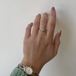 Yellow Gold Sky Blue Topaz Ring with Diamonds