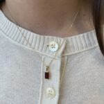Yellow Gold Garnet Necklace