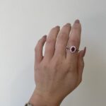 White Gold Ruby Ring with Diamonds