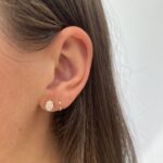 Yellow Gold Opal Earrings