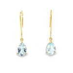 Yellow Gold Aquamarine Earrings