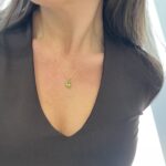 Yellow Gold Peridot Pendant Necklace
