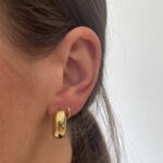 Yellow Gold 20mm Electroform Hoop Earrings