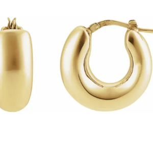 Yellow Gold 20mm Electroform Hoop Earrings