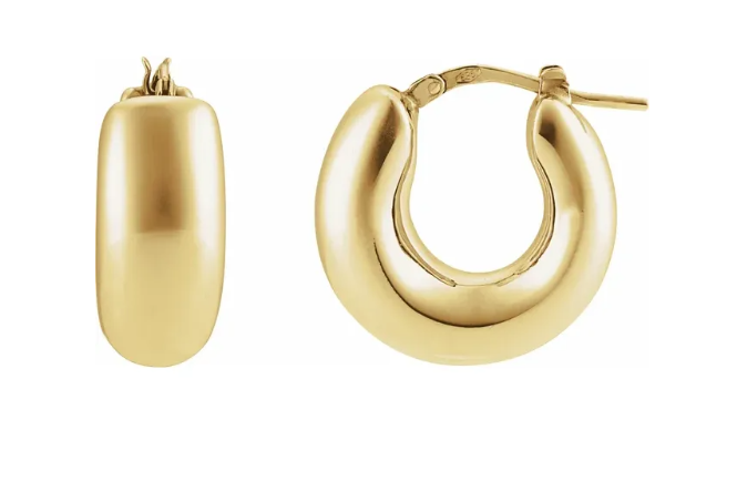 Yellow Gold 20mm Electroform Hoop Earrings