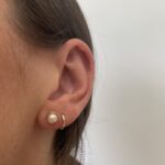 Yellow Gold Akoya Pearl Stud Earrings