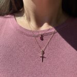 Yellow Gold Polished Cross Necklace