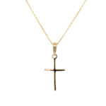 Yellow Gold Polished Cross Necklace