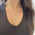 Yellow Gold Polished Cross Necklace