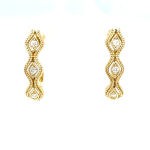 Yellow Gold Diamond Earrings