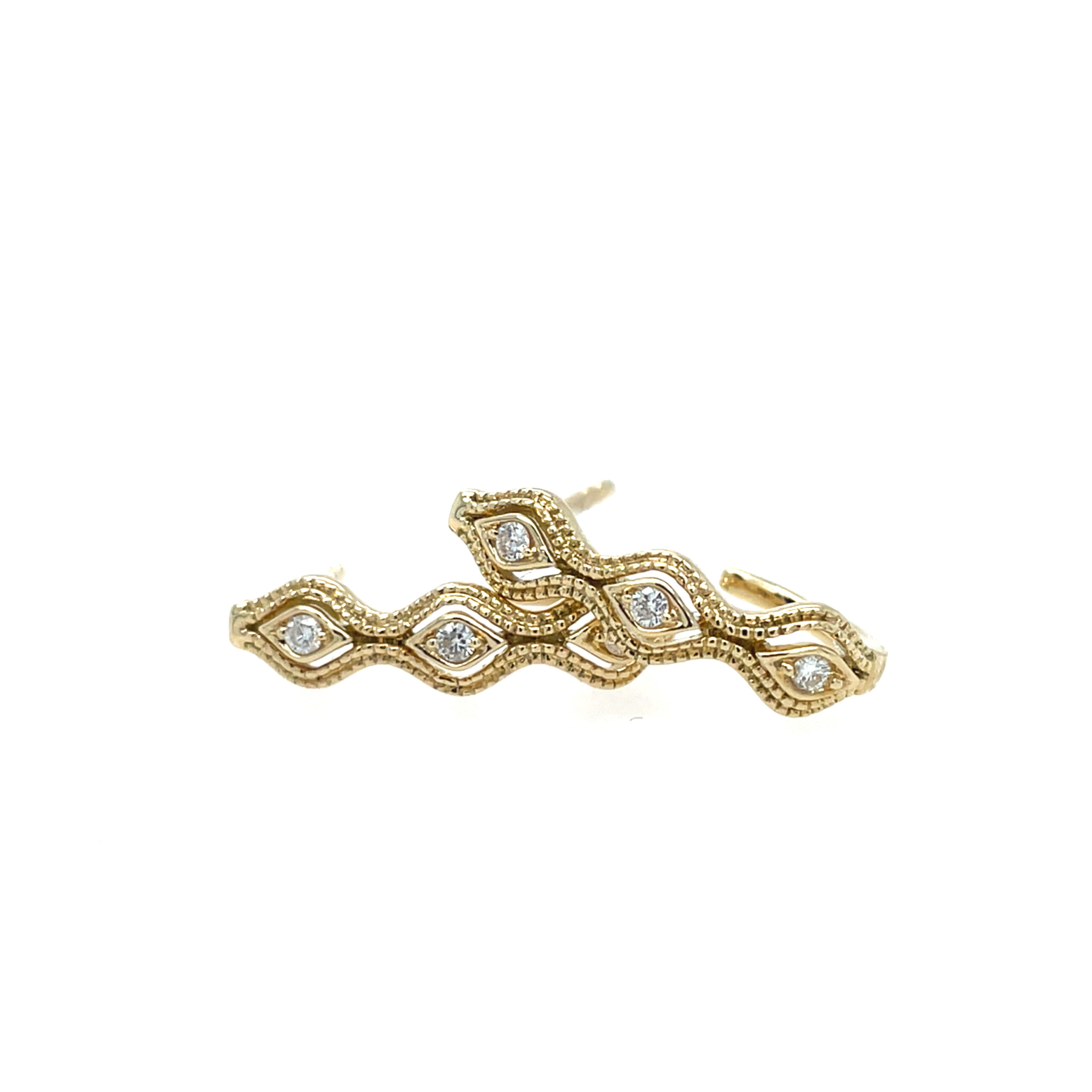 Yellow Gold Diamond Earrings