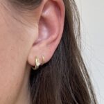 Yellow Gold Diamond Huggies