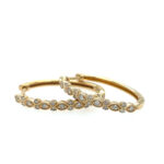 Yellow Gold Diamond Hoop Earrings