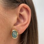 Yellow Gold Opal Mosaic Earrings