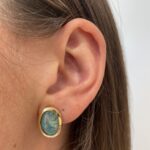 Yellow Gold Opal Mosaic Earrings