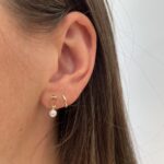 Yellow Gold Freshwater Pearl Earrings