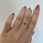 Yellow Gold Sapphire Ring with Diamonds