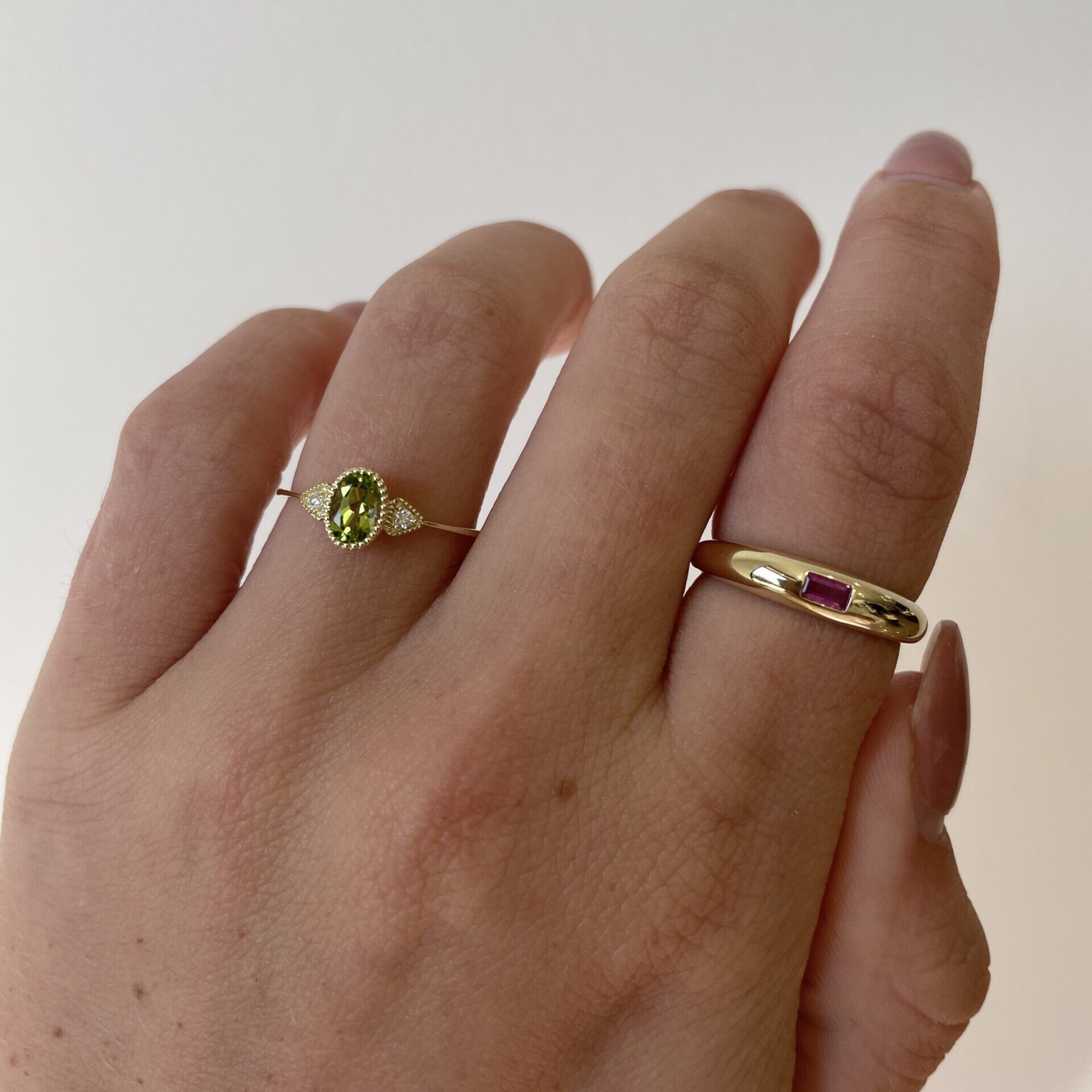 Yellow Gold Ruby Band