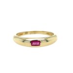 Yellow Gold Ruby Band