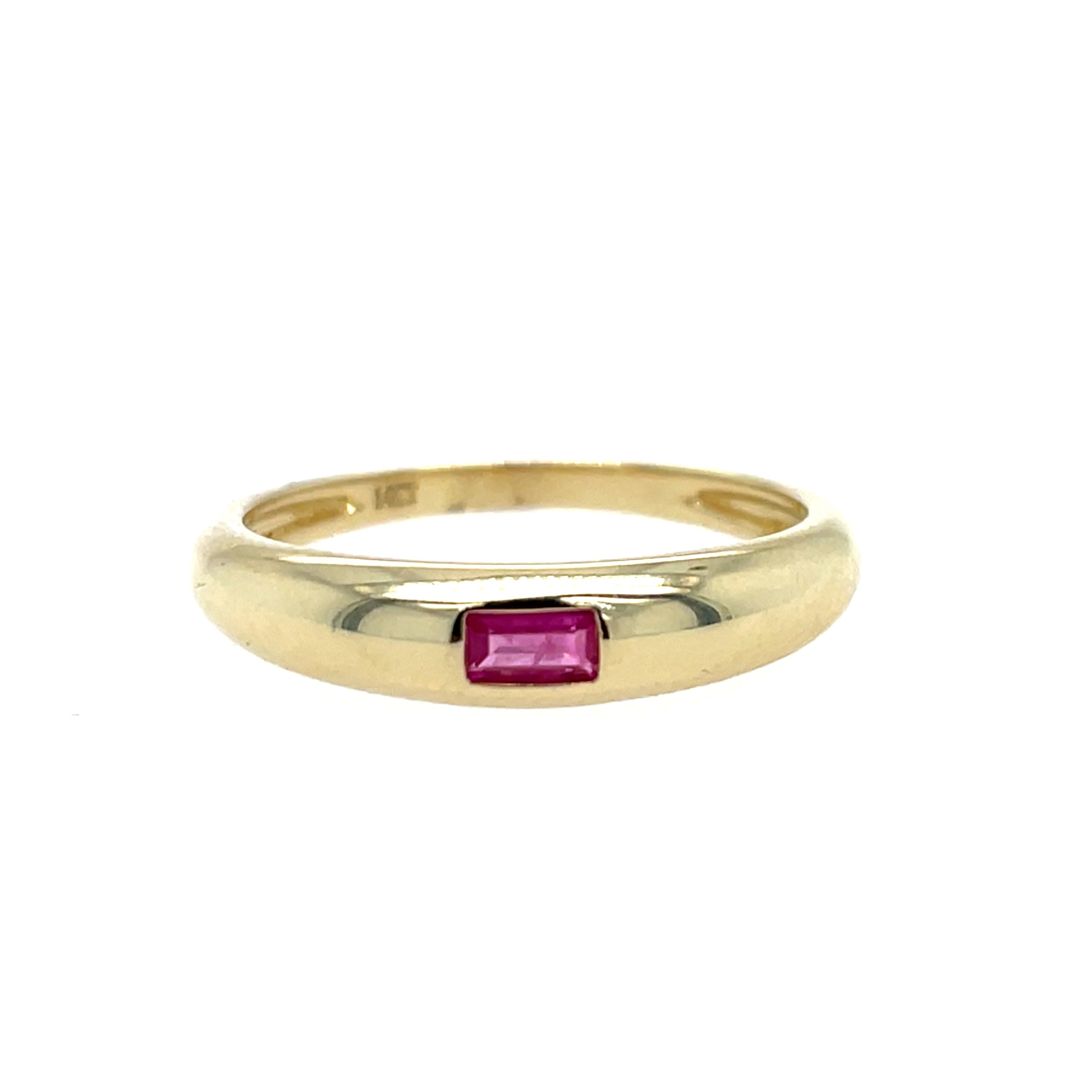 Yellow Gold Ruby Band