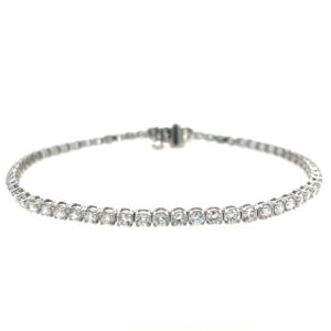 White Gold 5 Carat Diamond Tennis Bracelet